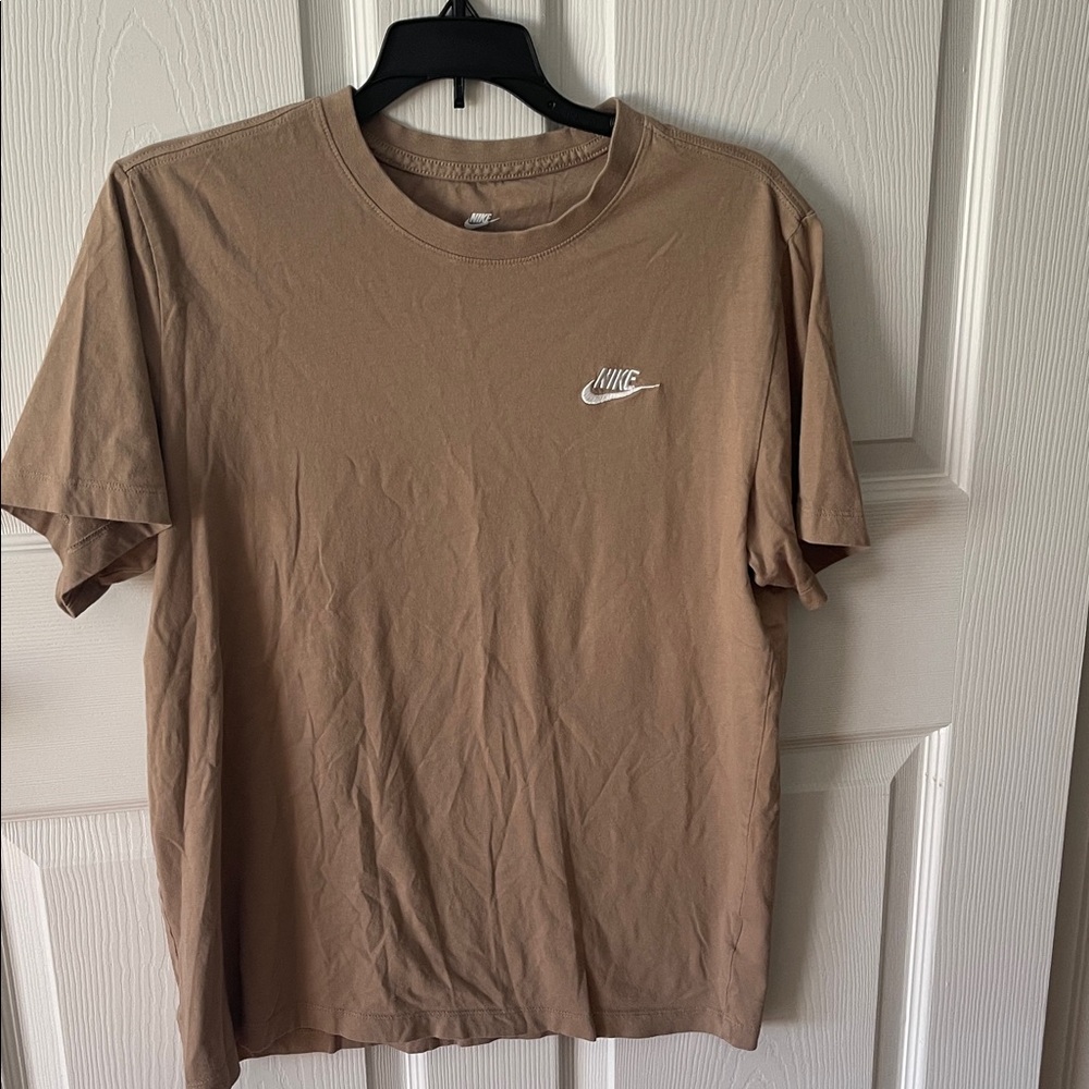 Nike Brown Tee with White Logo